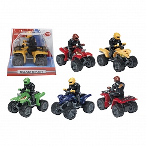 Квадроцикл с фигуркой водителя, 10 см., 6 видов (Dickie, 3741002)